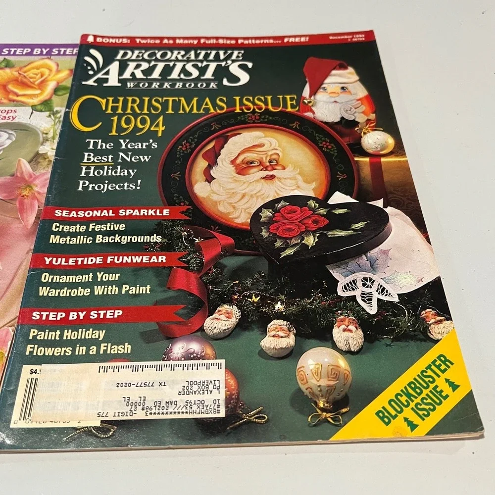 Decorative Artist's Workbook Magazine Lot of 6‎ Painting Craft Projects Vintage
